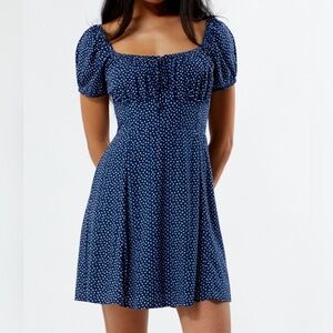 LA Hearts Tie Front Mini Dress